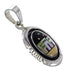 Multicolor Native American Village Or Pueblo Design Southwest Silver Pendant MX64922